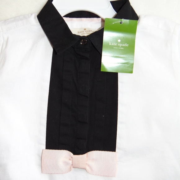 Kate Spade Girl Tuxedo Blouse NWT - Picture 3 of 6